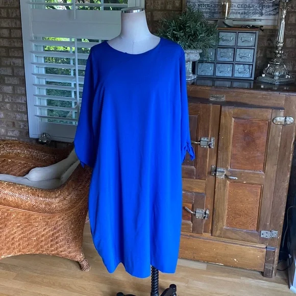 cece blue dress CeCe Women's Flutter-Sleeve V-Neck Dress - Classic Navy